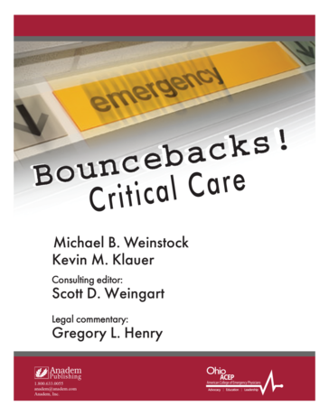Bouncebacks_Critical Care Bouncebacks_Critical Care